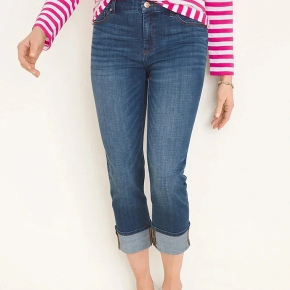 Chico’s Platinum Claire Crop Jeans Size 4 - Picture 2 of 10